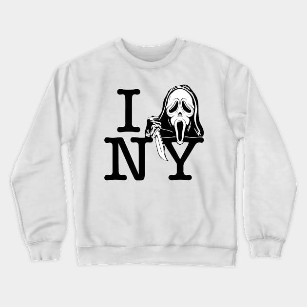 I Scream New York! (Black Letter White) Crewneck Sweatshirt by Watson Creations